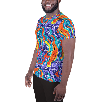 Men's Athletic T-Shirt - Galactic Waves