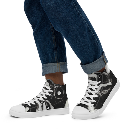 Men's High Top Canvas Shoes - Galactic Vogue