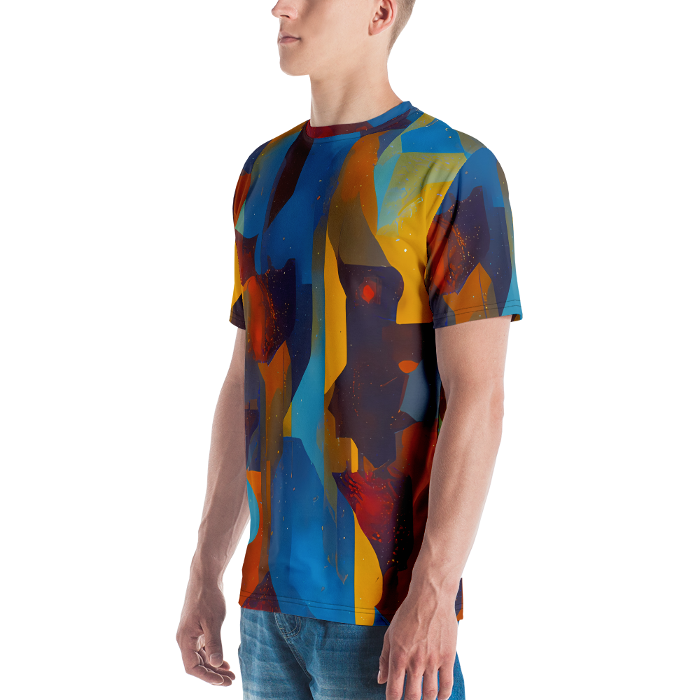 Men's Crew Neck T-Shirt - Cubist Dusk