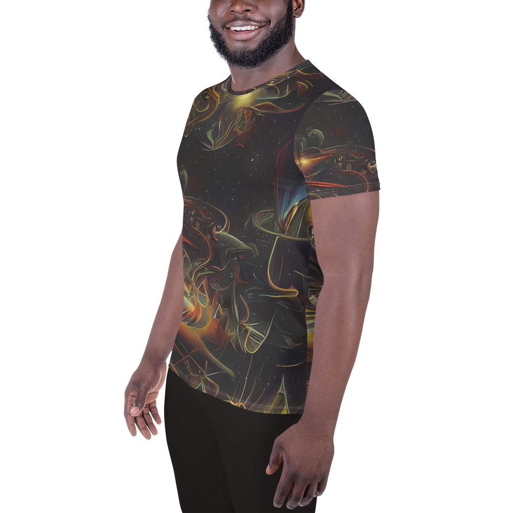 Men's Athletic T-Shirt - Galactic Swirl