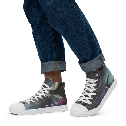 Men's High Top Canvas Shoes - Cosmic Dancer