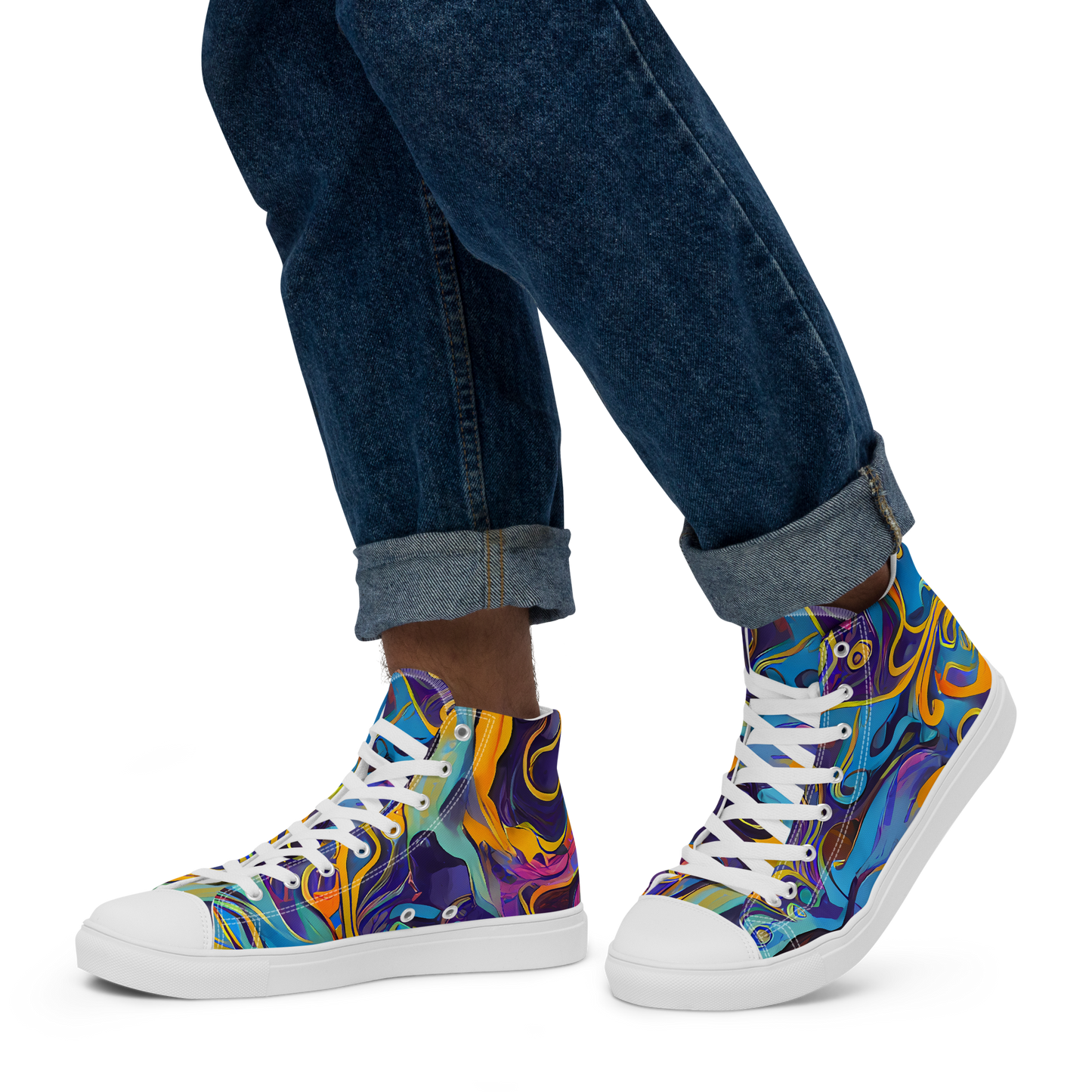 Men's High Top Canvas Shoes - Cecily's Whorl