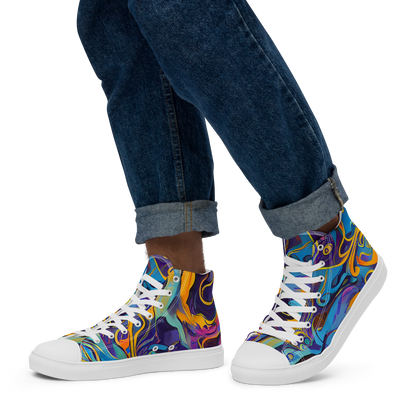 Men's High Top Canvas Shoes - Cecily's Whorl