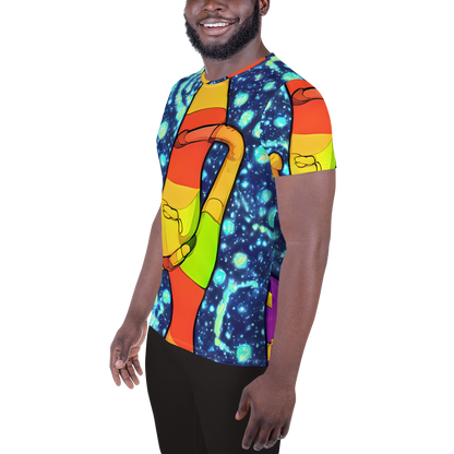 Men's Athletic T-Shirt - Cosmic Siblings