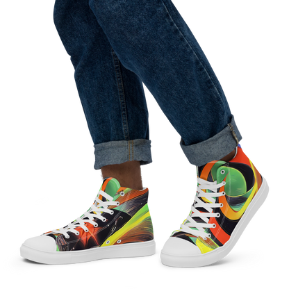 Men's High Top Canvas Shoes - Tenggren Whirl