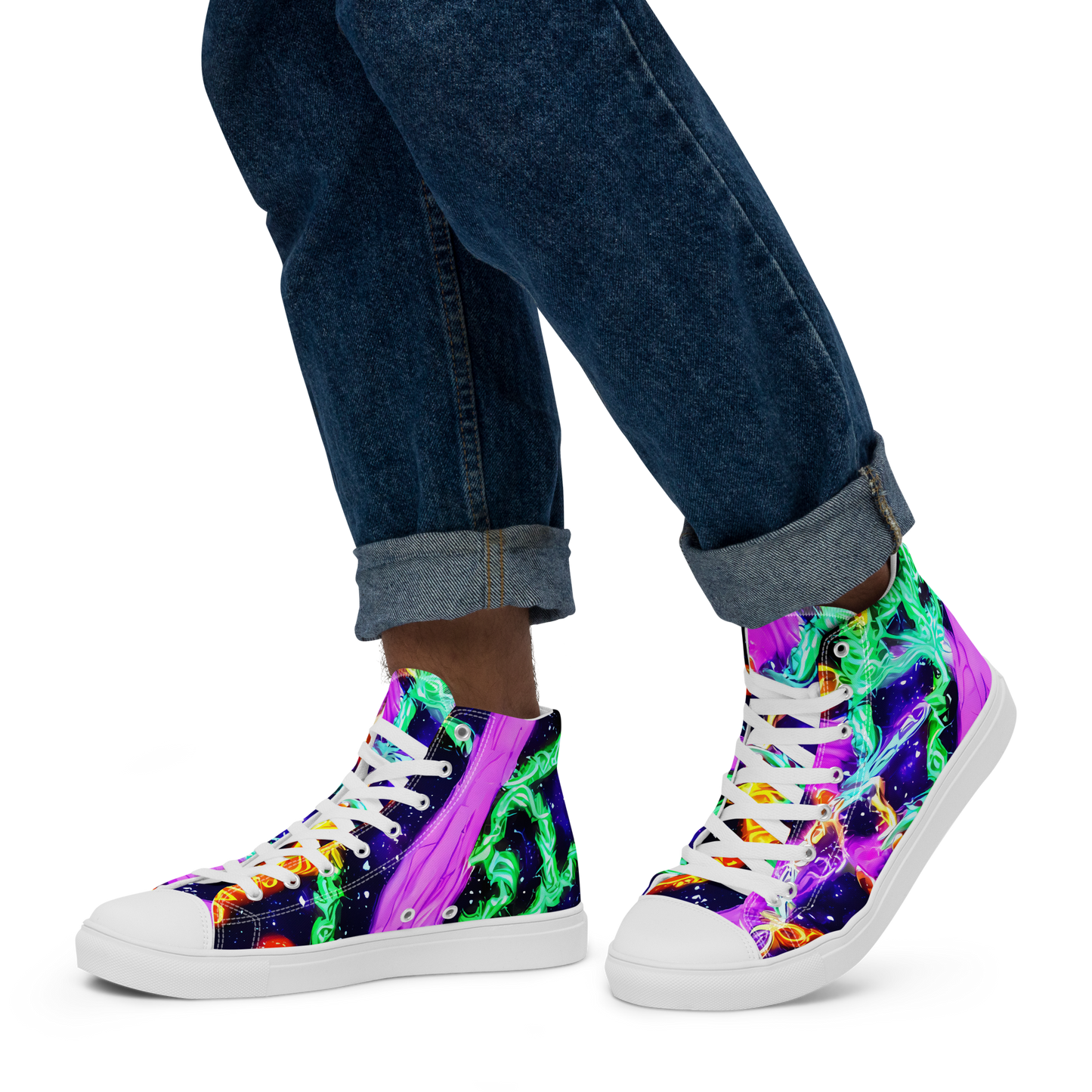 Men's High Top Canvas Shoes - Enckell's Nebula
