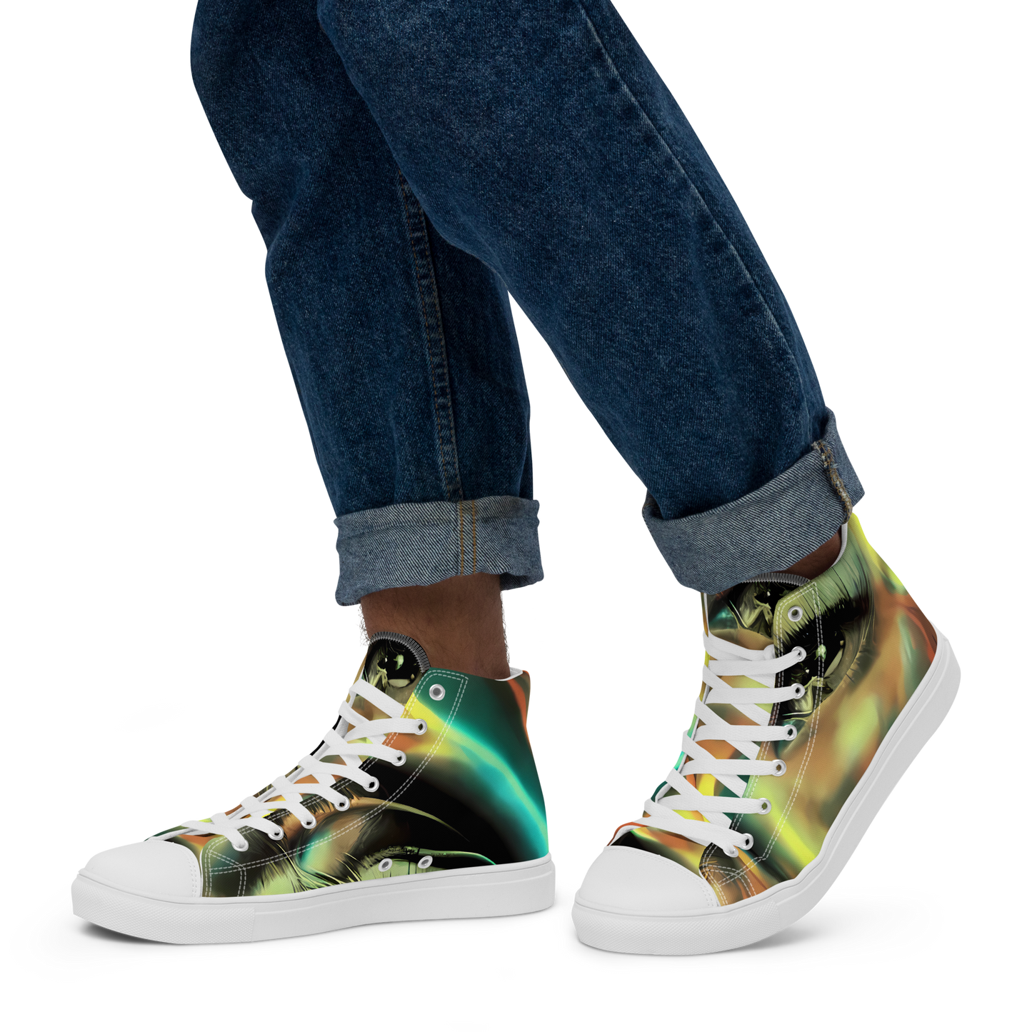 Men's High Top Canvas Shoes - Newtonian Visage