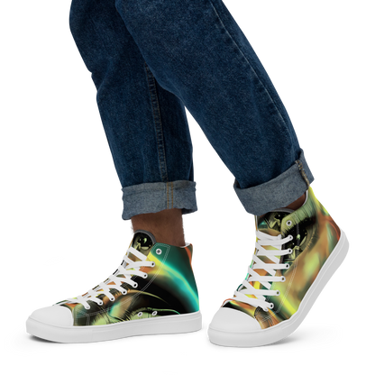 Men's High Top Canvas Shoes - Newtonian Visage