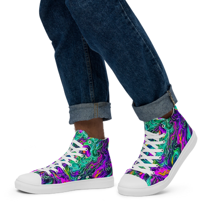 Men's High Top Canvas Shoes - Vortex Dream