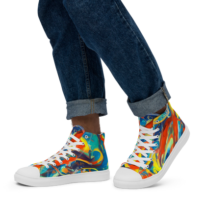 Men's High Top Canvas Shoes - Chromatic Fusion