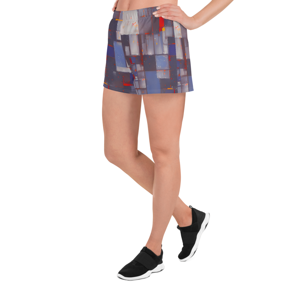Women’s Athletic Shorts - Cubist Rhythm