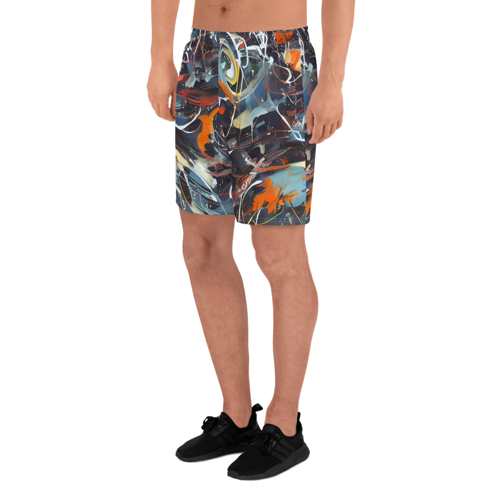 Men's Athletic Shorts - Neo-Splash Labyrinth