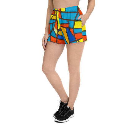 Women’s Athletic Shorts - Mondrian Mesh