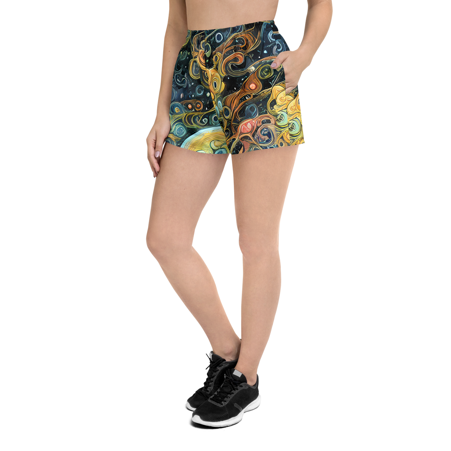 Women’s Athletic Shorts - Wild Cosmos