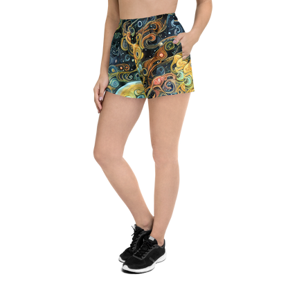 Women’s Athletic Shorts - Wild Cosmos