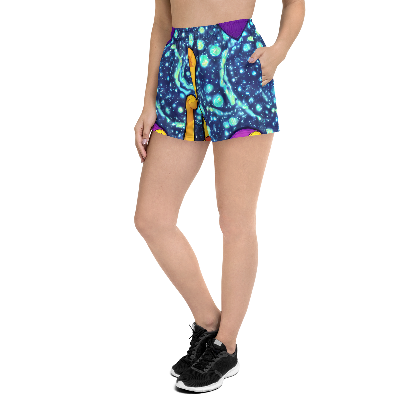 Women’s Athletic Shorts - Cosmic Siblings