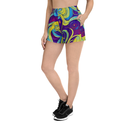 Women’s Athletic Shorts - Stellar Swirls