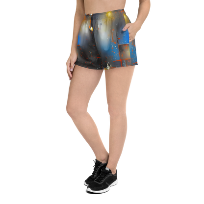 Women’s Athletic Shorts - Monet's Matrix