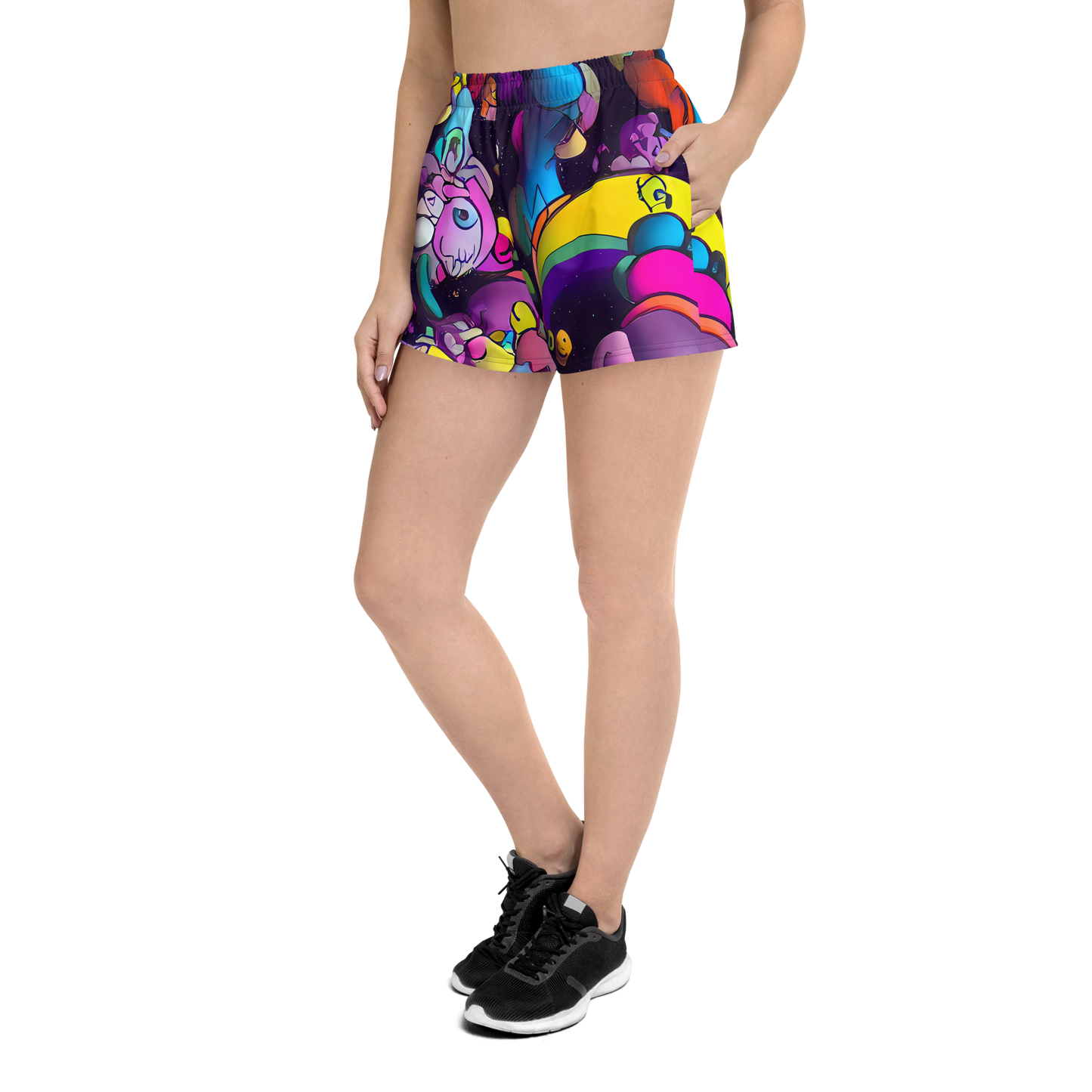 Women’s Athletic Shorts - Galactic Playground