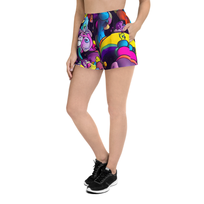 Women’s Athletic Shorts - Galactic Playground