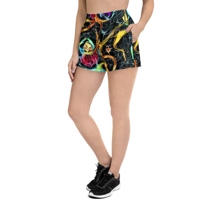 Women’s Athletic Shorts - Psychedelic Pulsar