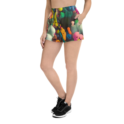 Women’s Athletic Shorts - Bubble Pop Art