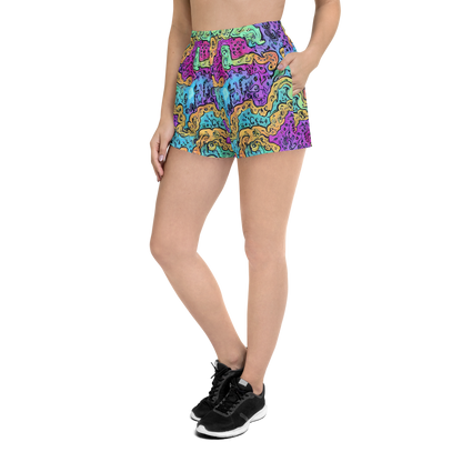 Women’s Athletic Shorts - Intergalactic Graffiti