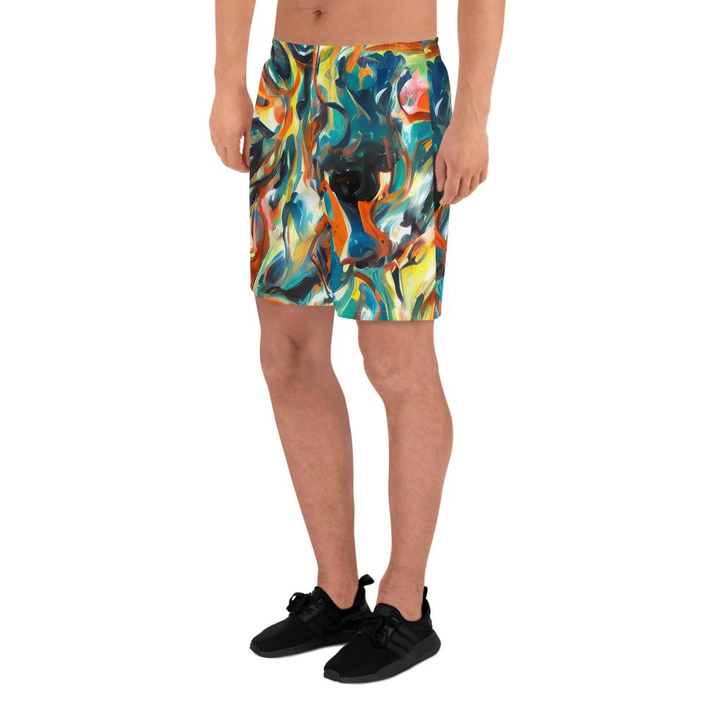 Men's Athletic Shorts - Chromatic Vortex