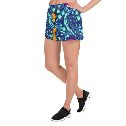 Women’s Athletic Shorts - Cosmic Siblings