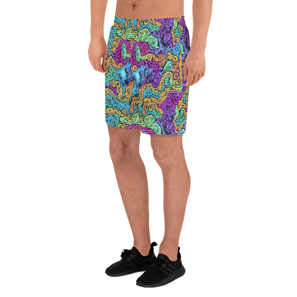 Men's Athletic Shorts - Intergalactic Graffiti