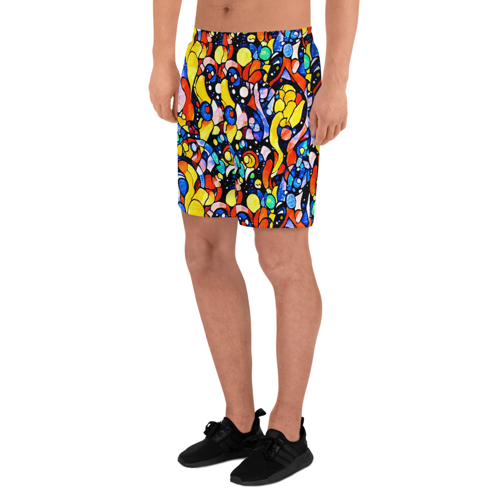 Men's Athletic Shorts - Supernova Symphony