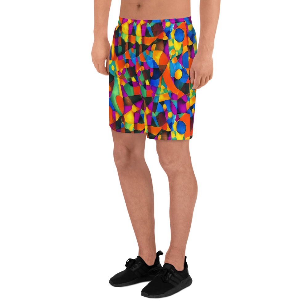 Men's Athletic Shorts - Galactic Jigsaw