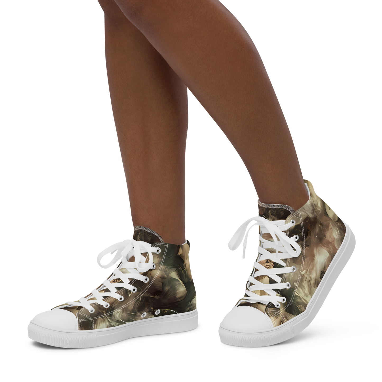 Women's High Top Canvas Shoes - Ceramic Swirl