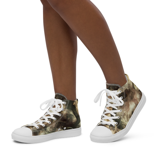 Women's High Top Canvas Shoes - Ceramic Swirl