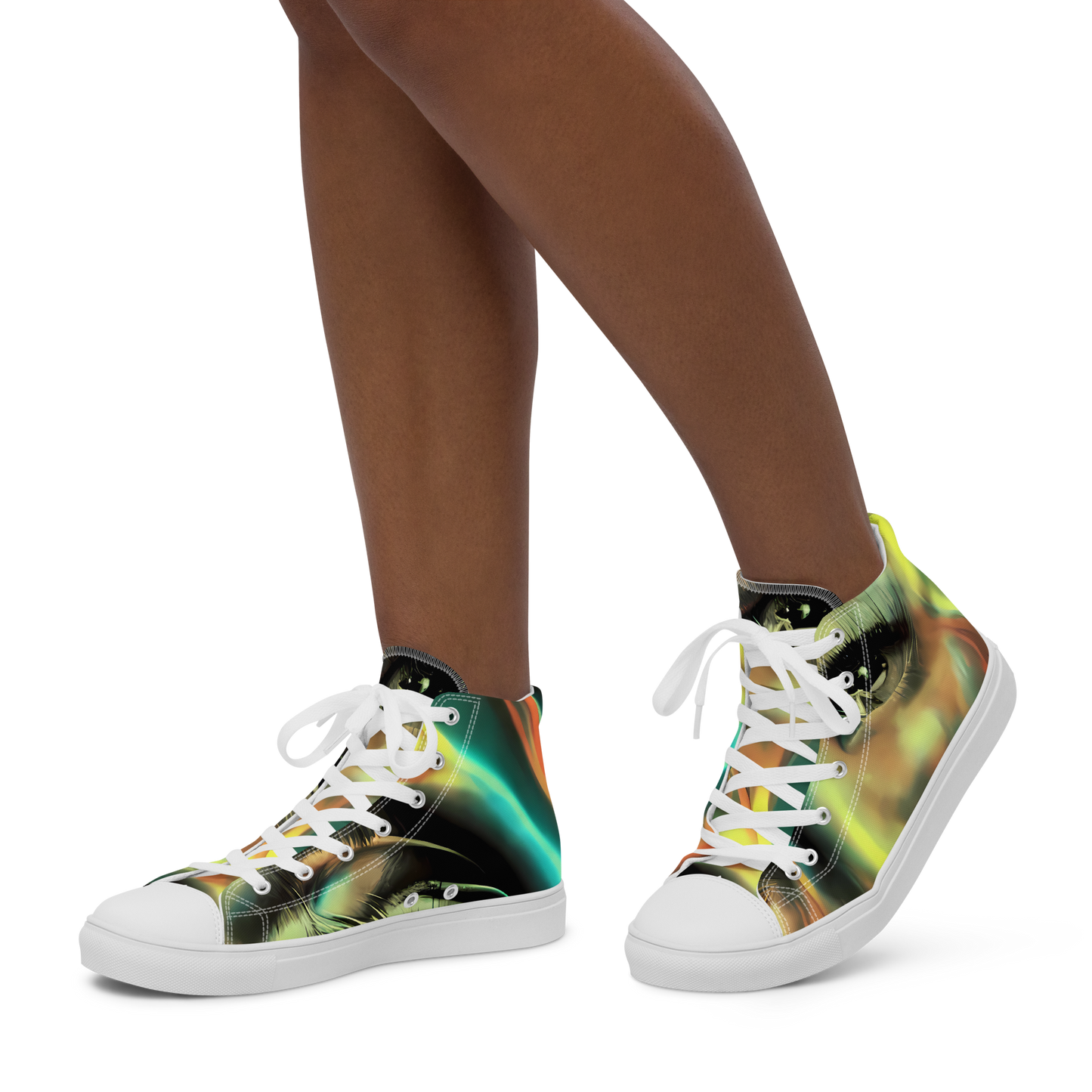 Women's High Top Canvas Shoes - Newtonian Visage