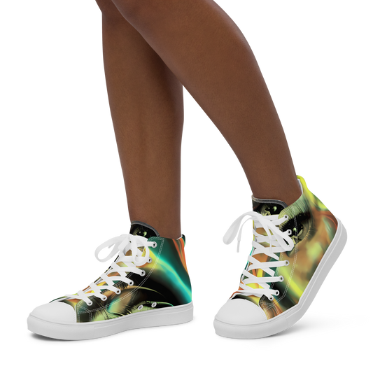 Women's High Top Canvas Shoes - Newtonian Visage