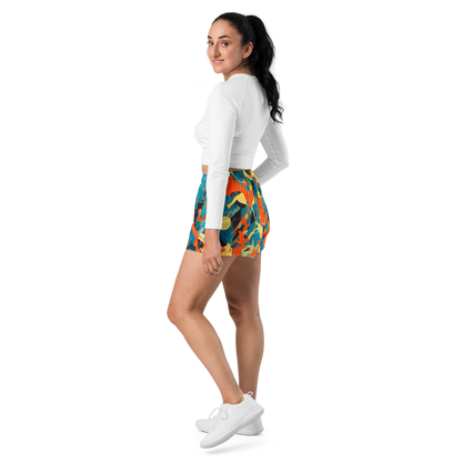 Women’s Athletic Shorts - Abstract Tango