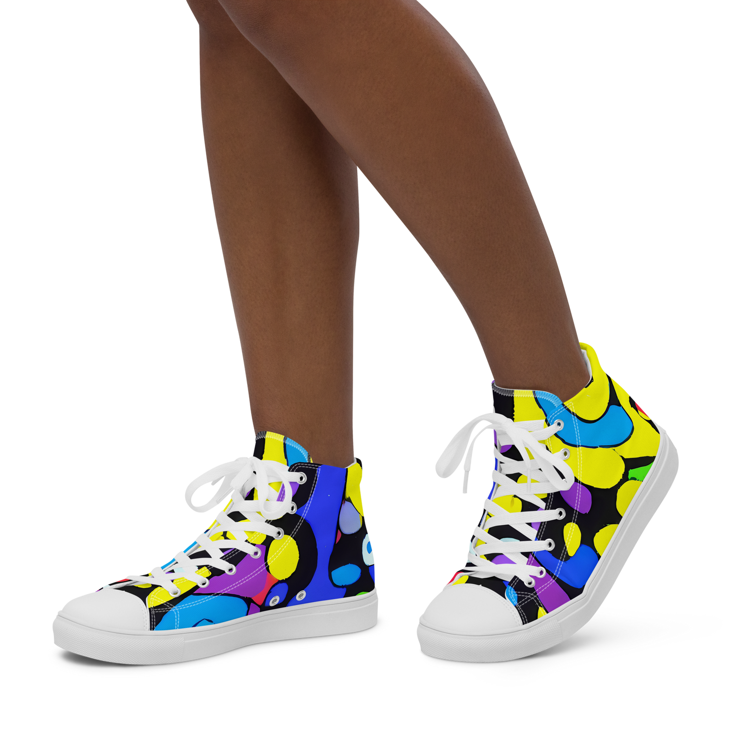 Women's High Top Canvas Shoes - Miró's Mosaic