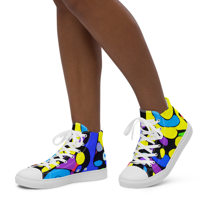 Women's High Top Canvas Shoes - Miró's Mosaic