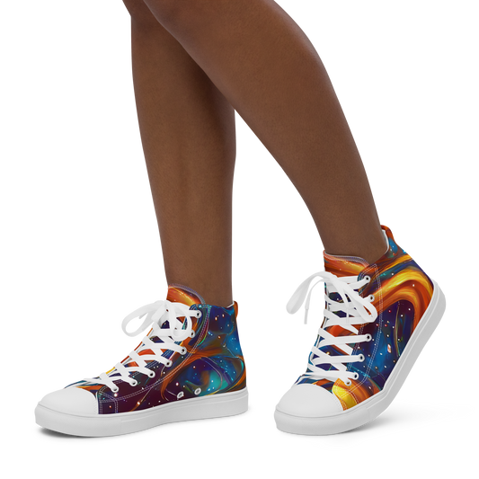 Women's High Top Canvas Shoes - Perez Whirl