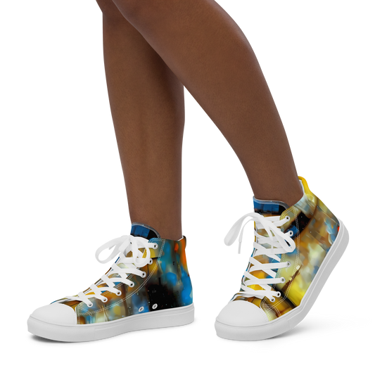 Women's High Top Canvas Shoes - Kohn Cubism