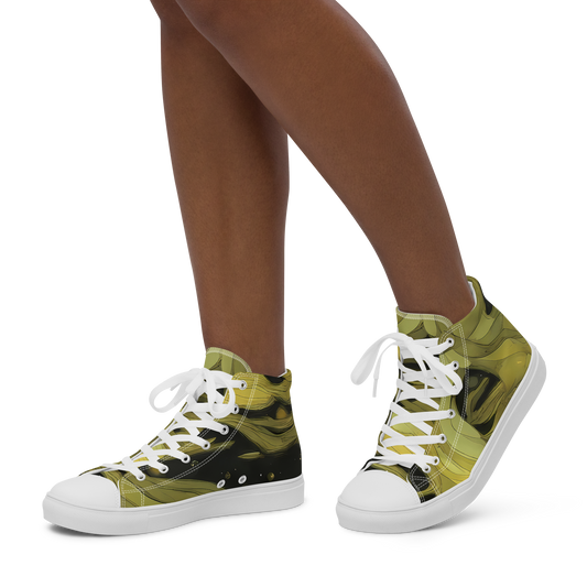 Women's High Top Canvas Shoes - Whispered Breeze