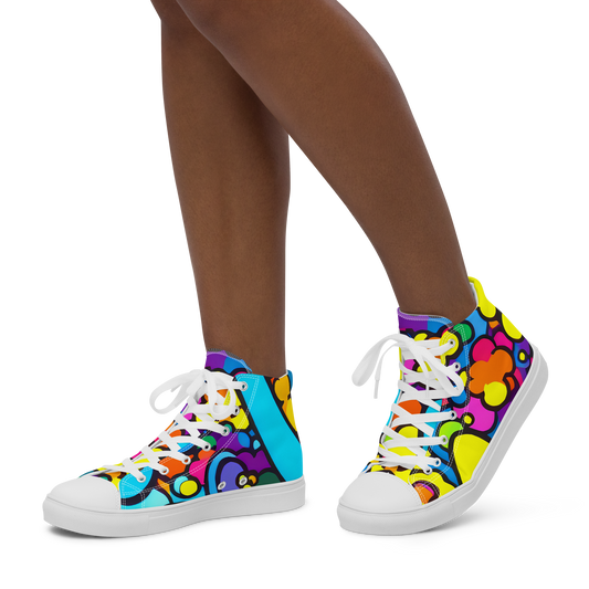 Women's High Top Canvas Shoes - Pop Playland