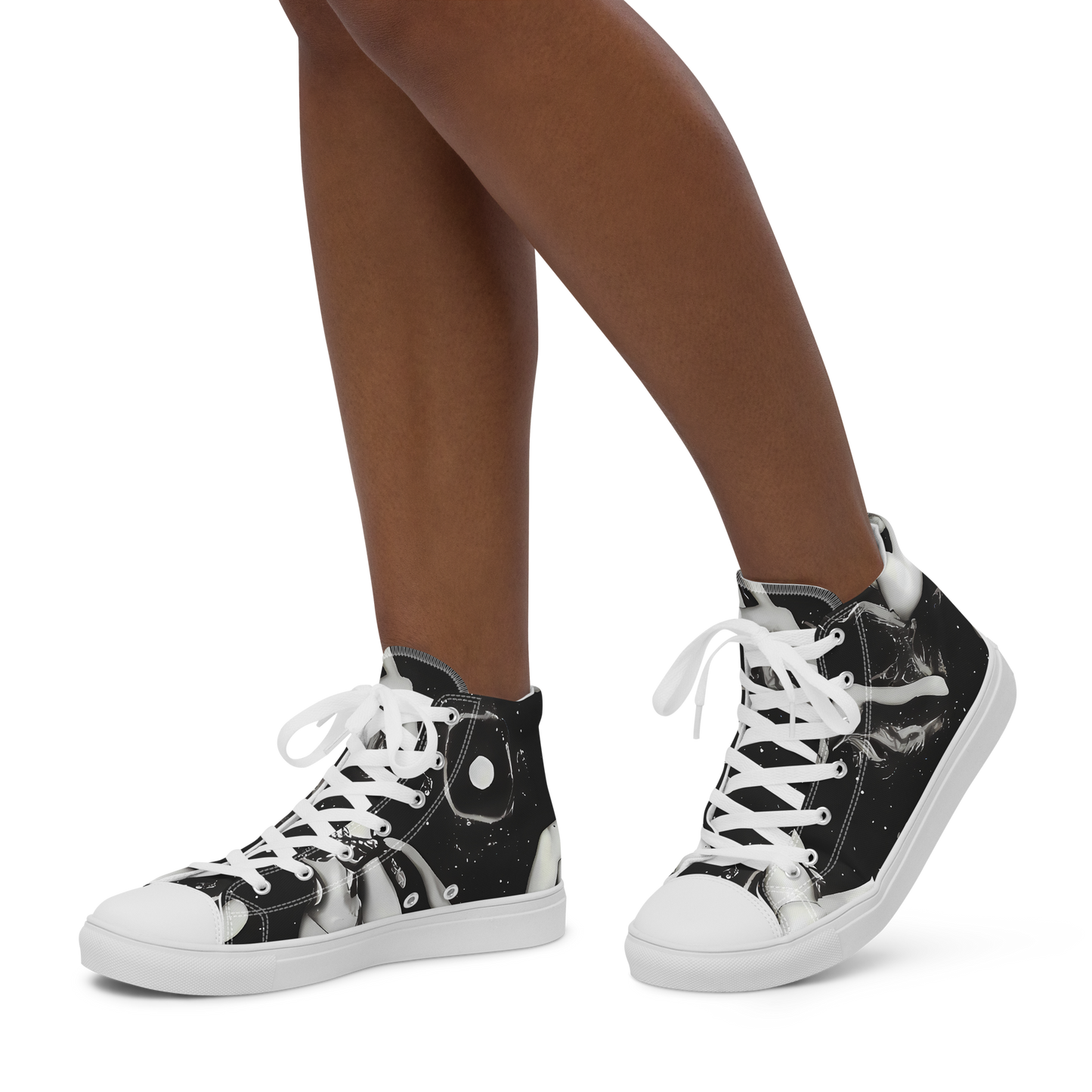 Women's High Top Canvas Shoes - Galactic Vogue