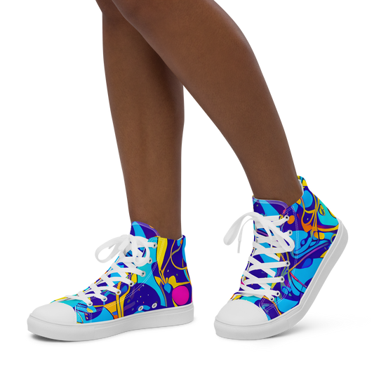 Women's High Top Canvas Shoes - Spectral Tangle