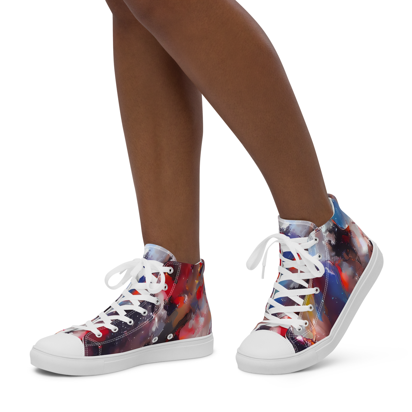 Women's High Top Canvas Shoes - Passionate Brush