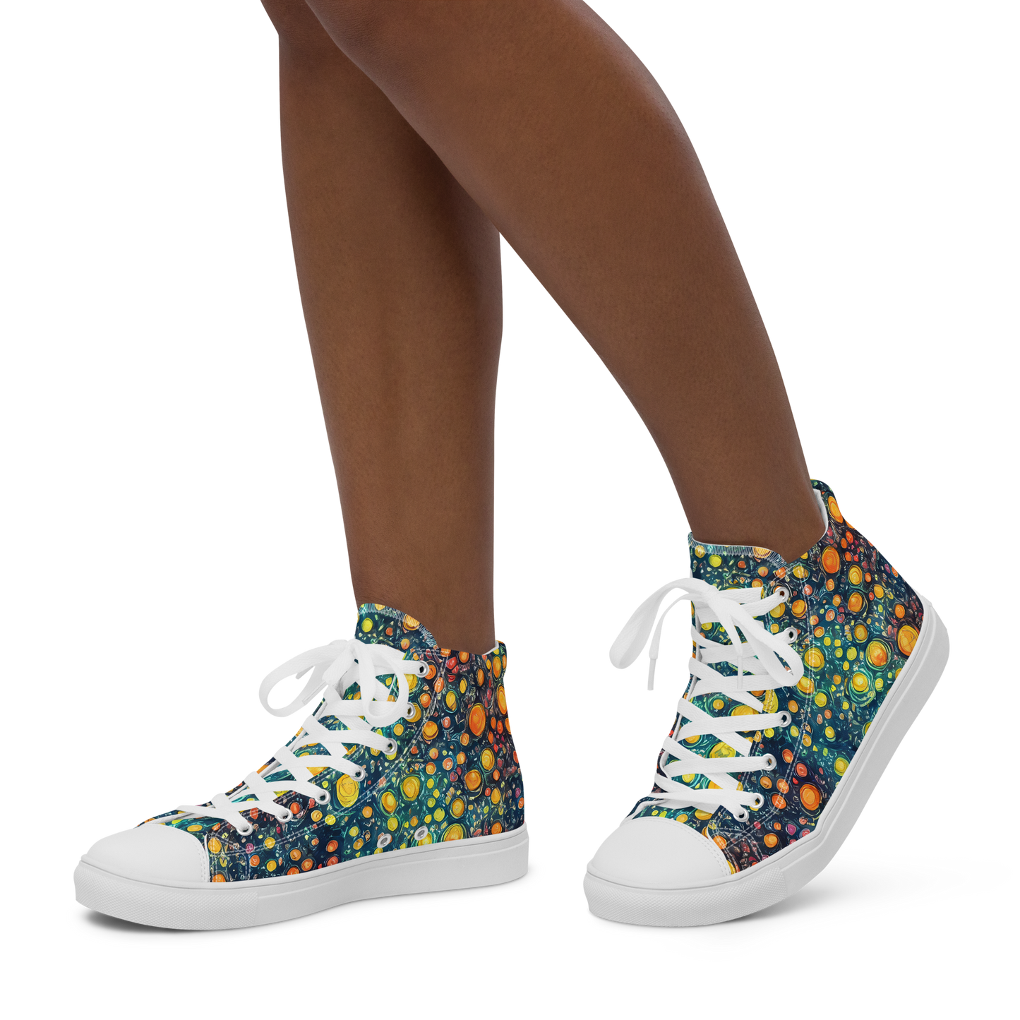 Women's High Top Canvas Shoes - Starry Orbits