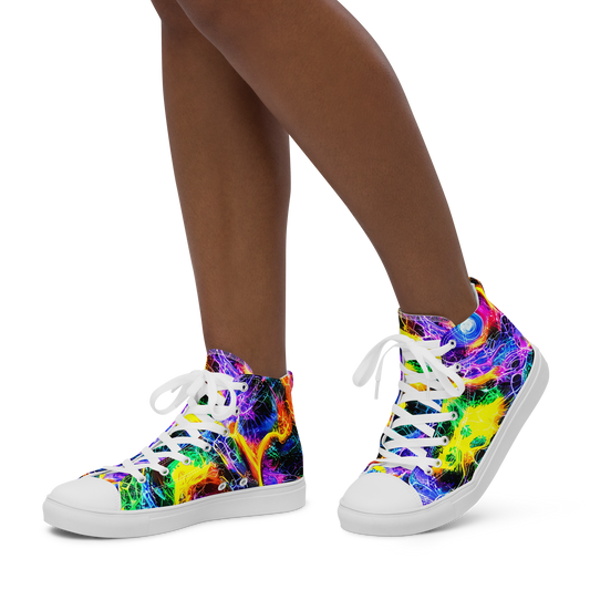 Women's High Top Canvas Shoes - Vivid Veil