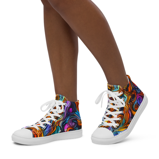 Women's High Top Canvas Shoes - Guiard's Whirl