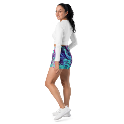 Women’s Athletic Shorts - Galactic Bloom